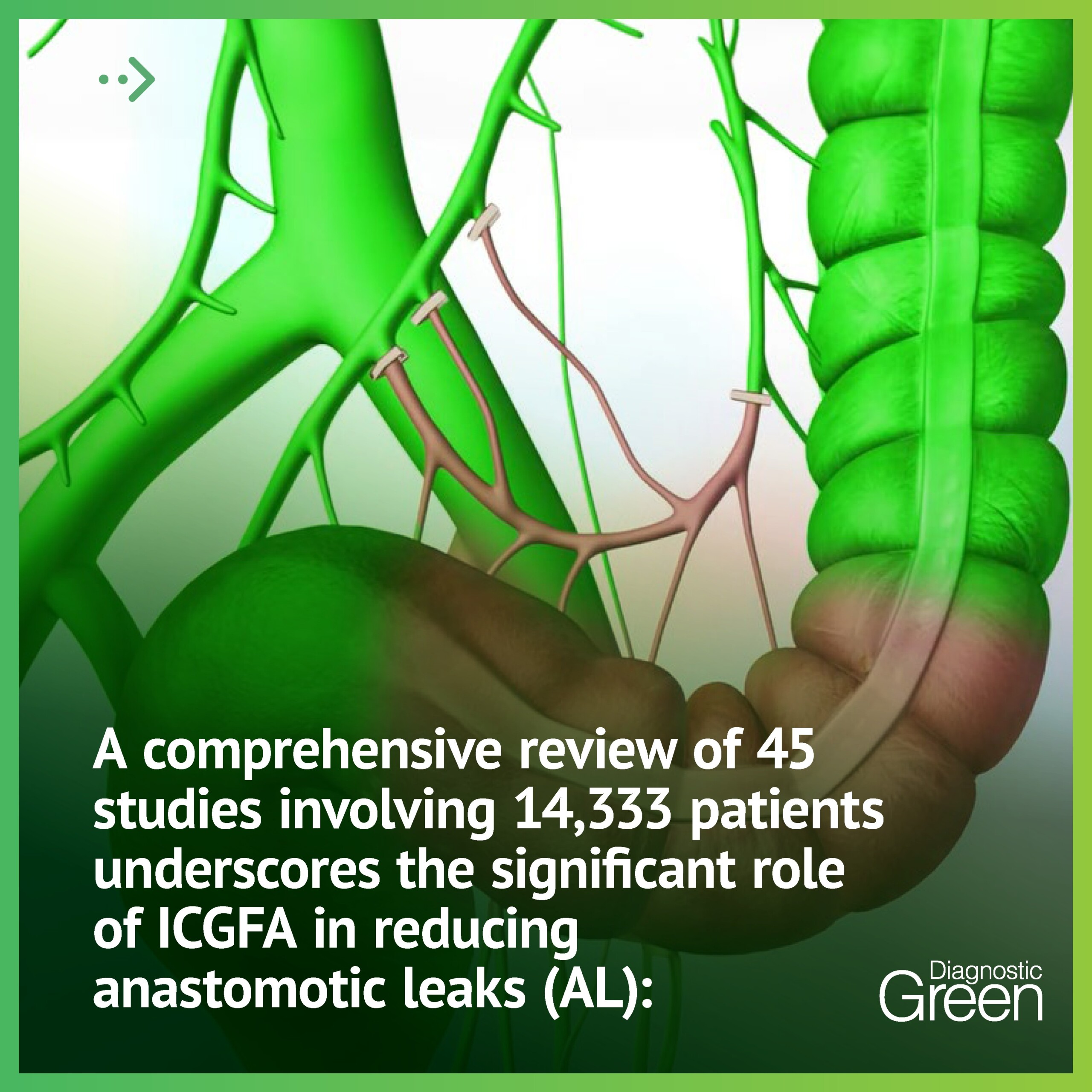 Positive impact of ICGFA in colorectal surgery by reducing anastomotic leak rates and change of surgical plan.