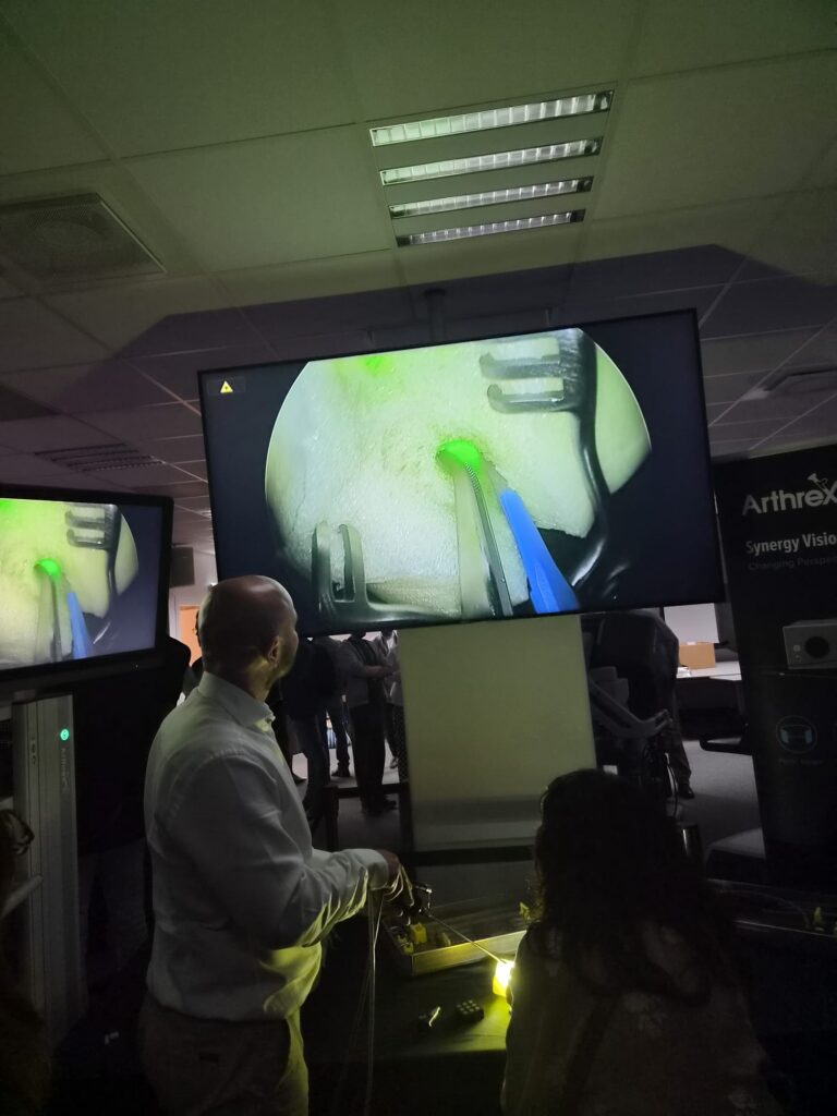 Fluorescence course Leiden phantom during hands-on session
